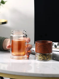 D5 Double Glass Water Bottle Tea Drink Items Bottle Infuser Tumbler Drinkware Gym Water Bottle Children Travel Sports Cup Bottle