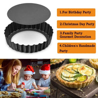 Baking Cake Molds Non-Stick Tart Quiche Pans Pan with Removable Bottom Pie Pizza Mould Cup Bakeware Kitchen Tool Accessories