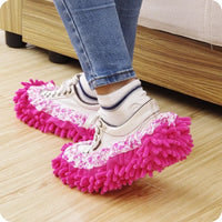 5 Sets Floor Dust Cleaning Slippers Shoes Cleaning Cloth Lazy Mopping Shoes Home Floor Cleaning Microfiber Cloth Cleaning Shoes