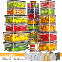 48PCS BPA-Free Food Storage Set – 24 Airtight Containers with Lids & Labels for Kitchen, Pantry & Travel