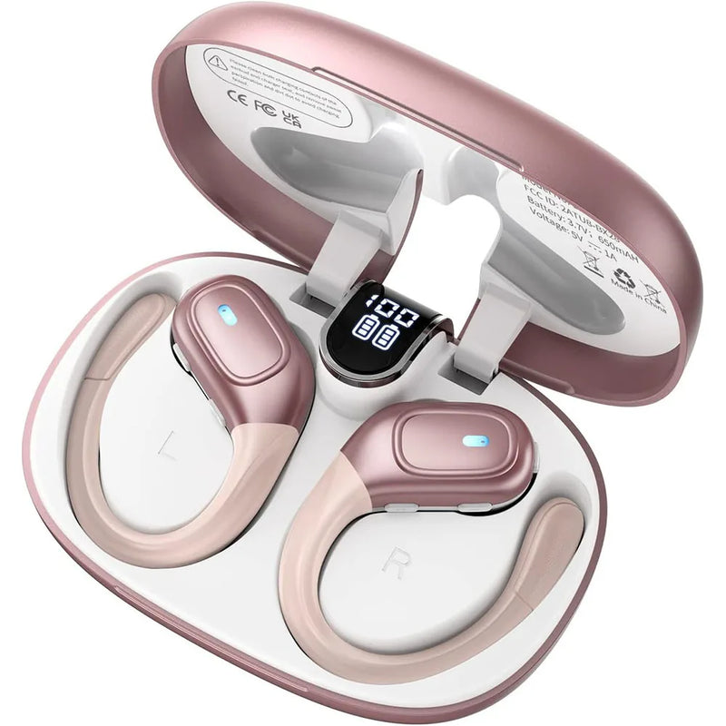 Sport Bluetooth 5.3 Earphones Earhook Headphones IPX7 Waterproof Wireless Earbuds