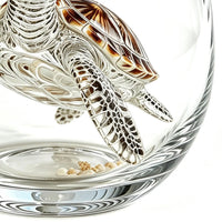 Blue Ringed Octopus Glassware 420ml 2D Clear Novelty Coastal Marine Animal Drinking Glass for Juice Milk Coffee Housewarming