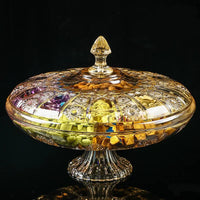 fruit basin dry candy dish sugar snack nut peanut food storage can box with Cover plastic trinket tray transparent Acrylic plate