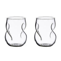 1/2/4 Piece Whiskey Glass 13oz/400ml Novelty Shape BPA Free Reusable Glass Perfect for Family Gatherings and Cocktail Parties