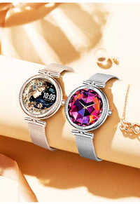 LIGE New Smart Watch Women Lady Gift 1.19 Inch AMOLED Full Touch Screen Sport Fitness Watches Bluetooth Call Digital Smartwatch
