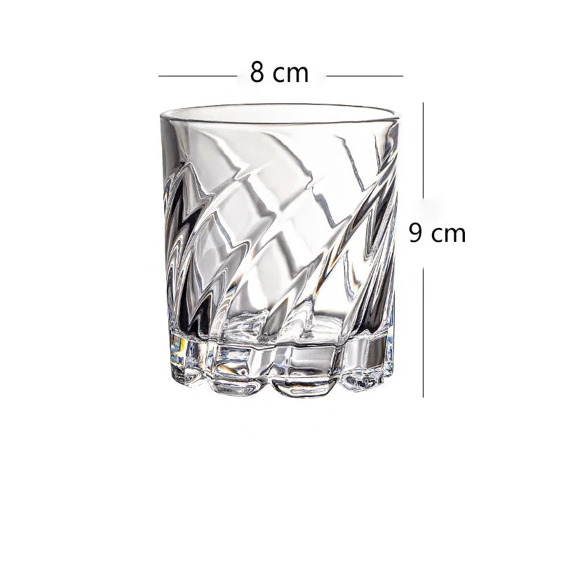 Round Whiskey Glass Drinkware Transparent Glacier Cocktails Drinking Glass Mug Drinking Cup Juice Milk Cocktail Drinking Glasses