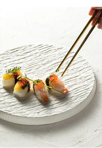 Main Dish Tableware Rock Plate  Stone Grain Ceramic Western Food Steak Plate Japanese Plate Home Western Food Display Tray
