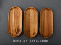 Tableware Solid Wood Food Tray Round Rectangle Dessert Plate Japanese-style Wooden Snack Fruit Tea Saucer Pallet Bread Board