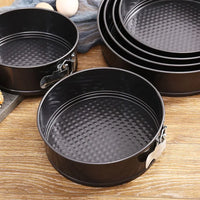 1Pc 12/16/20/24/28cm Carbon Steel Baking Mould with Removable Bottom Non Stick Leakproof Cake Baking Pan Durable Cake Mould
