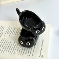 Ceramic Cat-Shaped Mini Dipping Plate Side Dish Small Bowl Home Diningware Kitchen Table Decorative Cat Bowl