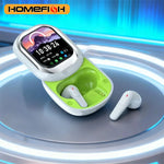 SE-ONE Smart Headphones with LED Full-Color Sliding Touch Screen Support Wireless TWS Headphones for Receiving APP Information.