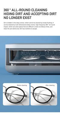 Ultrasonic Cleaning Machine Vibration Cleanser Wash Cleaner Jewelry Glasses Cleaner Watch Cleaning Makeup Brush Cleaning Tool
