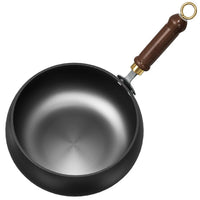 Small Frying Pan Uncoated Iron Pot Frypan Pot Saucepan Big Belly Pot Pure Hand Forged For Cookware Kitchen Cookware