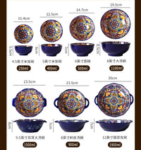 Ceramic Tableware Set Rice Bowl Serving Plate Creative Cutlery Soup Plate Noodle Handle Bowl Sauce Dish Steak Salad Fruit Plate
