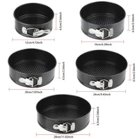 1Pc 12/16/20/24/28cm Carbon Steel Baking Mould with Removable Bottom Non Stick Leakproof Cake Baking Pan Durable Cake Mould