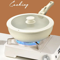 Ceramic Non Stick Cookware Set 5 Pieces Detachable Handle Induction Oven Dishwasher Safe Pots Pans Set Kitchenware Utensils Gift