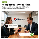 HTC NE76 Bluetooth Earphones, AI Translator Earbuds Mini Invisible Sleep Earbuds Soft Wireless Headphones Orange