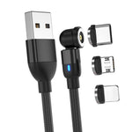540 Rotate Magnetic USB C IPone Cable Micro USB Cable For iPhone 14 13 X 7 8s Pro Max Samung S20 21 Xiaomi Huawei Charger Cord