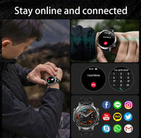 Newly Durable 1400mAh Large Battery Smart Watch Men 1.7" HD Screen IP68K Waterproof LED Flashlight Sports BT Call Smart Bracele