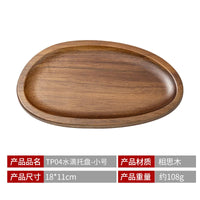 Tableware Solid Wood Food Tray Round Rectangle Dessert Plate Japanese-style Wooden Snack Fruit Tea Saucer Pallet Bread Board