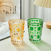 European Style Colorful Crystal Whisky Glass Cup Beer Cup Coffee Latte Mug Household Drinkware Party Restaurant Wine Glasses Cup