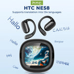 HTC Bluetooth Headset Surround Sound Hi-Fi Stereo Comfort Fit Lightweight Open Ear for Sport Running Wireless Earbuds NE58