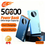 50000mAh Power Bank 120W PD Super Fast Charging Portable Power Bank Large Capacity External Battery With Digital Display