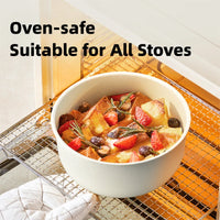 Ceramic Non Stick Cookware Set 5 Pieces Detachable Handle Induction Oven Dishwasher Safe Pots Pans Set Kitchenware Utensils Gift